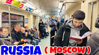 [4k]THE MOSCOW METRO , WALK INSIDE MOSCOW METRO, CSKA Station, Russia || Stroll in 4K