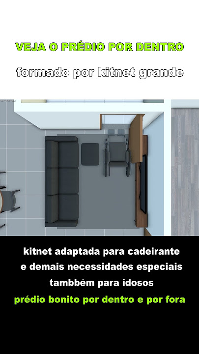 building inside with large studio apartment #kitnet