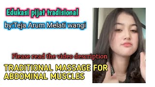 Health education for abdominal massage part 2 // waist kretek kretek//Teja Arum Jasmine fragrance