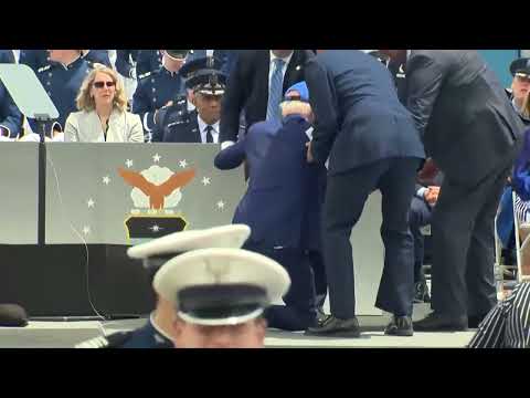 Biden Takes Hard Fall at Air Force Academy Graduation