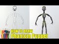 How to draw Phantom Puppet, FNAF, Как нарисовать Фантом Марионетку, ФНАФ