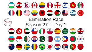 ELIMINATION LEAGUE COUNTRIES season 27 day 1