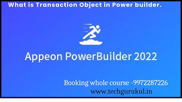Transaction object in power builder