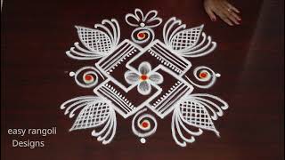 Vibrant Friday kolam designs with 4x4 dots - rangoli screenshot 4