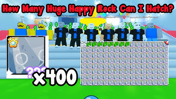 How Many Huge Happy Rock Can I Hatch Using 10 Accounts? - Pet Simulator X Roblox