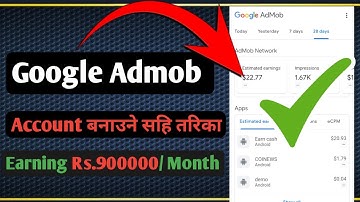 how to create google admob account and earn money from apps | google admob account kasari banaune