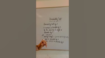 Divisibility test by 3#short