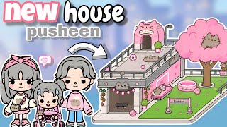 NEW UPDATE! 😱 Pusheen Family FREE House Design 🌸🏡 | ALL FREE Items 📦 | Toca Boca World