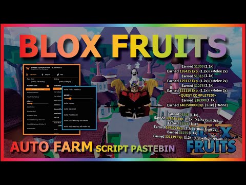 BLOX FRUITS Script Pastebin 2022 UPDATE AUTO FARM | AUTO MELEE SWORD FRUIT MASTERY | BELI FARM