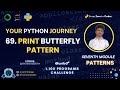 Draw a Butterfly Star Pattern in Python | Loop Logic Practice | Your Python Journey #python 