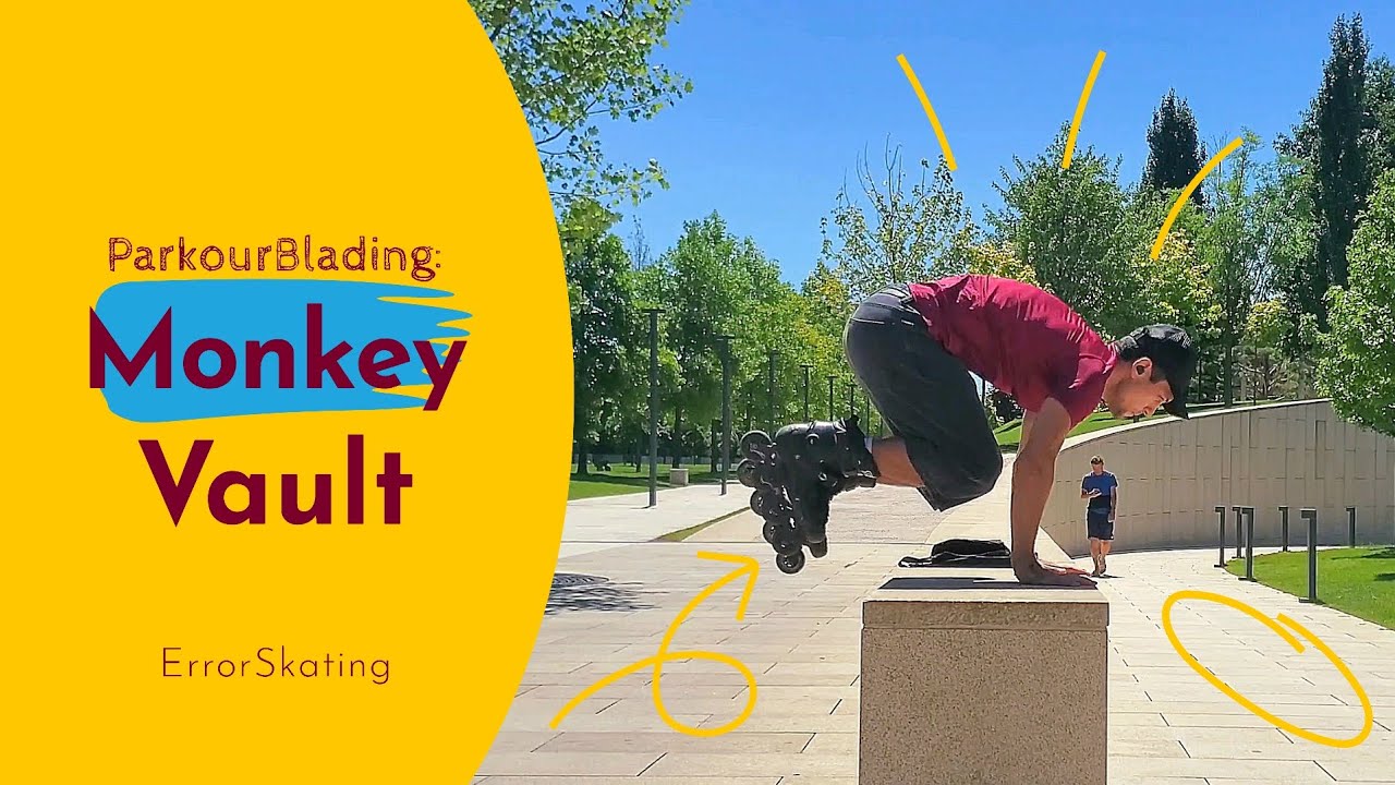 Parkour Blading: How to Monkey Vault (Kong Vault) - YouTube