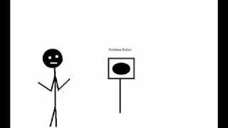 A StuPiD Stickman and a PoiNtLeSs Button!