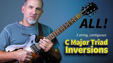 C MAJOR TRIAD INVERSIONS - 3 STRING GROUPINGS