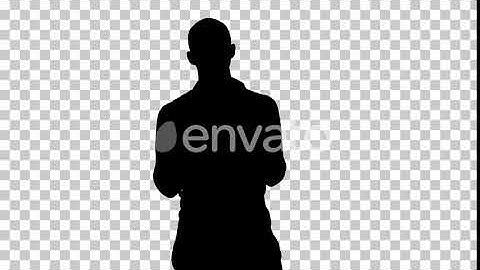 Silhouette man standing, Alpha Channel | Motion Graphics - Envato elements