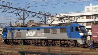 【岡桃のブロワー起動音！】JR貨物 EF210-126号機 8058レコンテナ貨物切り離し発車！[2023.09.27(水)]