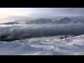 Les arcs 2011  skiing action in the french alps