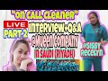 On call cleaner live interview mueen company in saudi