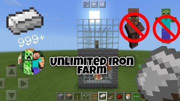 How to make a unlimited Iron farm without villagers and zombies | Automatic Iron farm