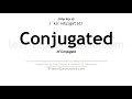 How to pronounce conjugated - YouTube
