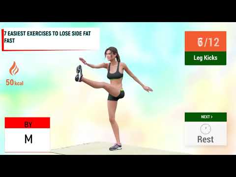 7 EASIEST EXERCISES TO LOSE SIDE FAT FAST/7 უმარტივესი ვარჯიში გვერდებზე ცხიმის სწრაფად მოსაშორებლ