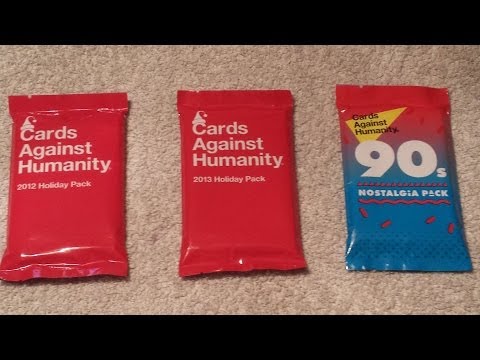 Cards Against Humanity - 2012 Holiday, 2013 Holiday, & 90s Nostalgia Pack Unboxing