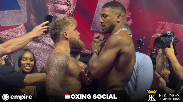“DON’T TOUCH ME!” ANTHONY JOSHUA GRABS JAKE PAUL AS PAIR CLASH AT WEIGH IN FACE OFF 