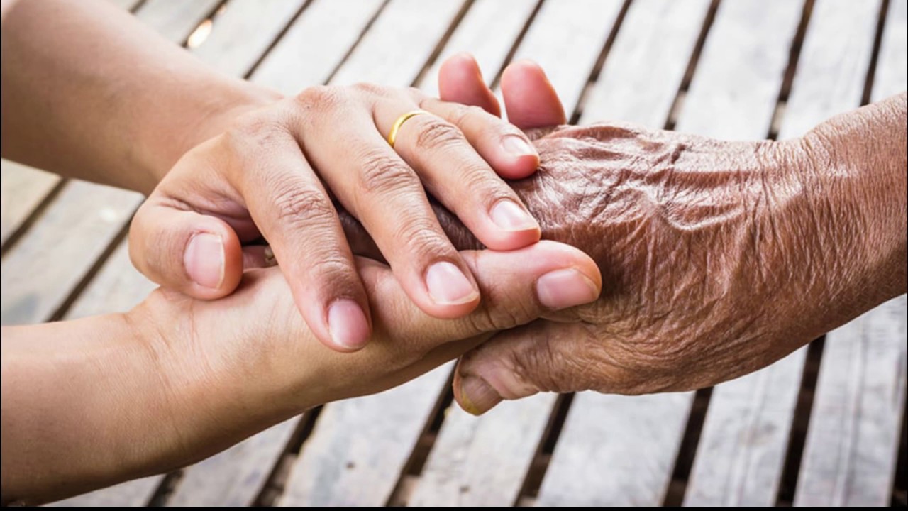 Younger hands. Surviving Family Care giving. We provide Home Health aide. Young hand. Assisted Living.