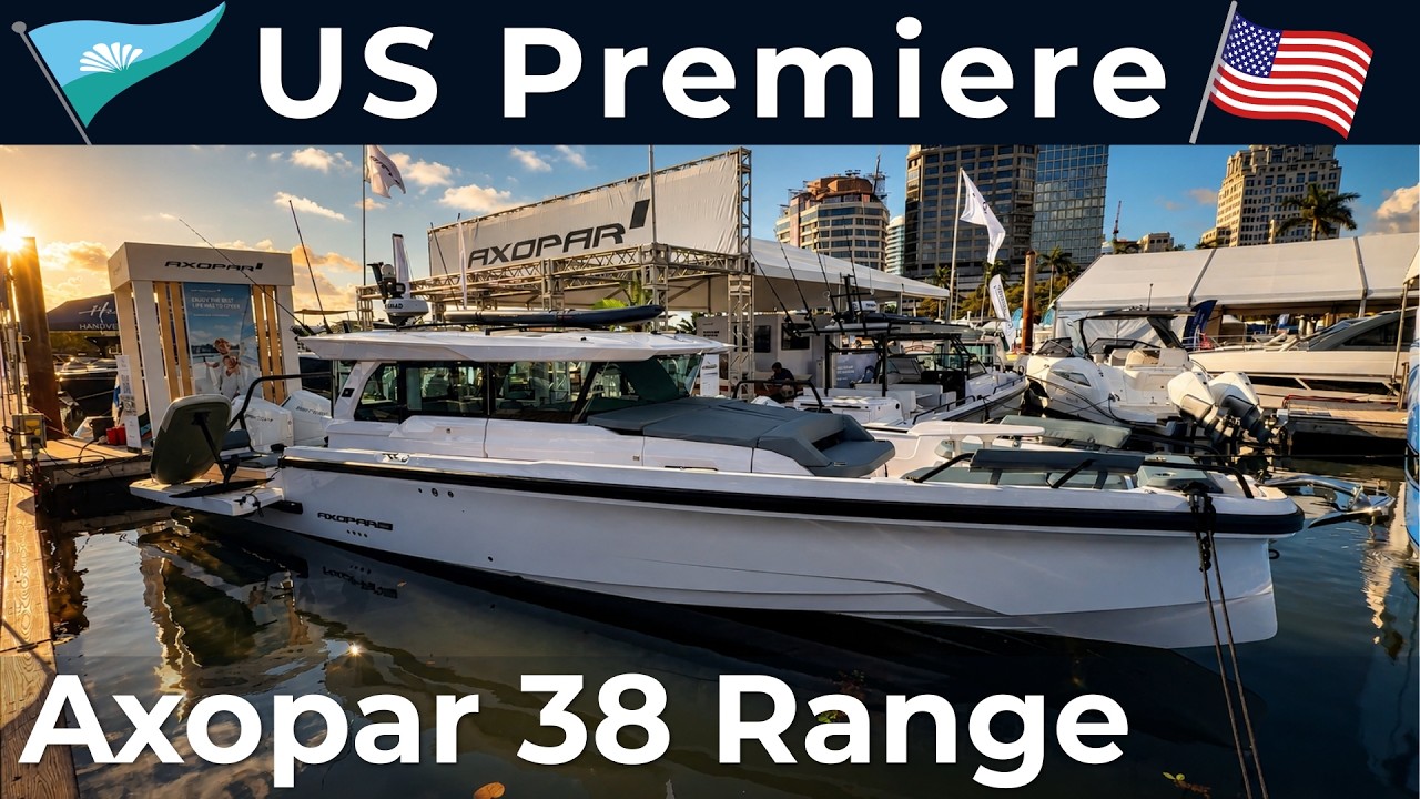 ⁣Axopar 38 Wet Bar & Aft Cabin Showcase | U.S. Premiere 🇺🇸 at Palm Beach Boat Show