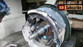 Tata 909 Brake Shoes Setting L Wheel Lining Fitting