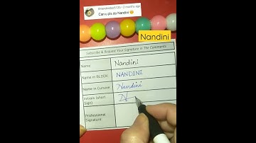 Nandini Signature ✅💞#signature #shortsfeed #shorts #sign