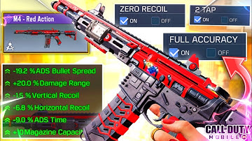 TRY This M4 "2 TAP" Gunsmith Build!! (Zero Recoil + Fast ADS) M4 Best Attachments in CODM
