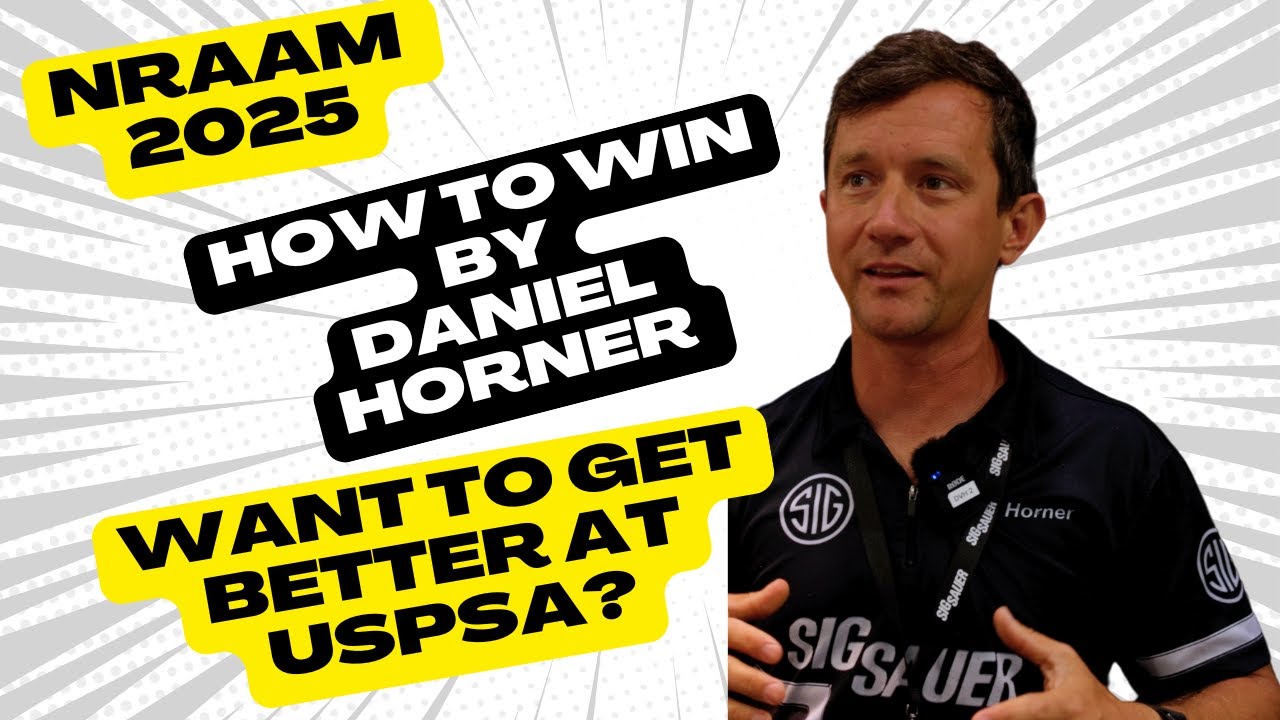 Tactical Playground HQ interviewing elite shooter Daniel Horner at NRAAM 2025, discussing his competitive background, training principles, mindset, and experience with Team SIG Sauer.