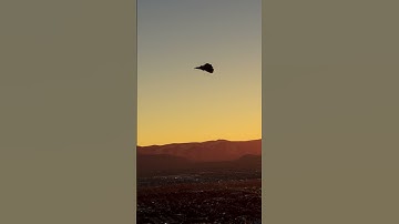 A next-generation fighter jet is caught testing over Las Vegas, Nevada - near Nellis AFB.  #f47 #usa