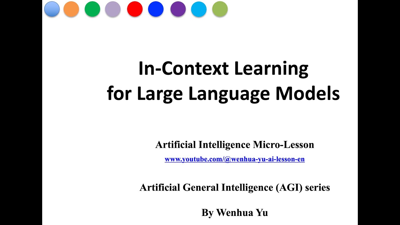 In-context Learning for Large Language Models - YouTube