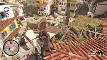 Sniper Elite 4 Multiplayer Gameplay - Quick double kill on CTF Marina