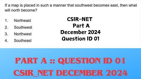 CSIR-NET December 2024|Part A| Question ID 01|General Aptitude #csirnetdec2024 #mathslover2023