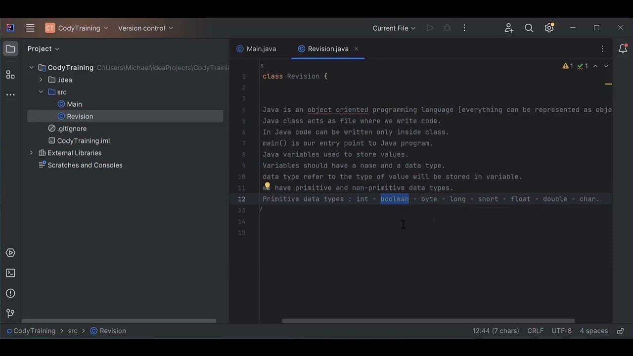 Revision on Java variables data types operators - YouTube