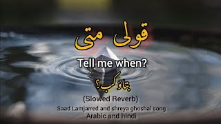 Guli mata - Saad Lamjarred | Lyrics with Urdu & English Subtitles | Arabic Hindi | Shreya Ghoshal