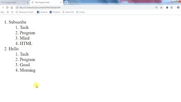 39. Ordered Nested List in HTML | Hindi