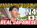 Morning Walk in Okinawa 🌥️ Easy Japanese Listening N4, 20 min