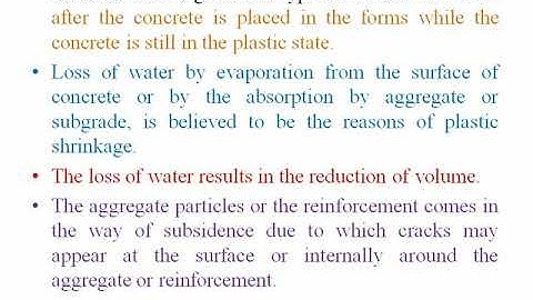 CT Module-3 Shrinkage of concrete & Types of shrinkage