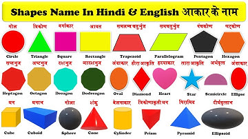 shapes name in english and hindi with pdf | आकार के नाम हिंदी और इंग्लिश में | आकृतियों के नाम |