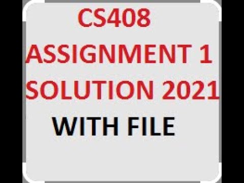 cs408 assignment solution fal 2021 - YouTube