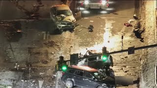 Man from New York killed after speeding car runs red light and catches fire