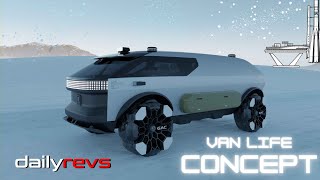 GAC Van Life Concept: A Space-Age, Autonomous, Off-World Capable EV Camper for Galactic Adventures