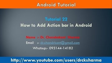 Add Action Bar in Android