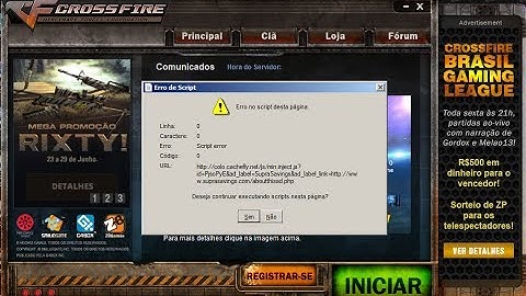 Como resolver erro de script Crossfire AL