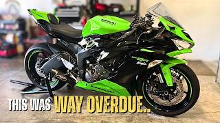 My ZX6R Needed This BAD… (Replacing Chain, Sprockets & Brake Pads)