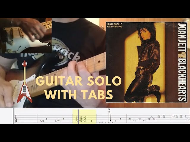 I Hate Myself for Loving You guitar solo with TABS #guitarsolo #Tabs #JoanJett class=