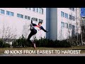 40 vertical tricking kicks  easiest to hardest